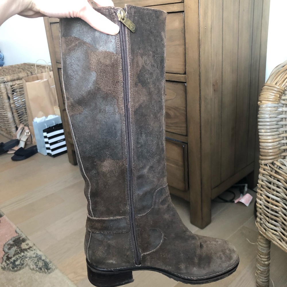 Two tone brown Donald j. Pliner riding boots